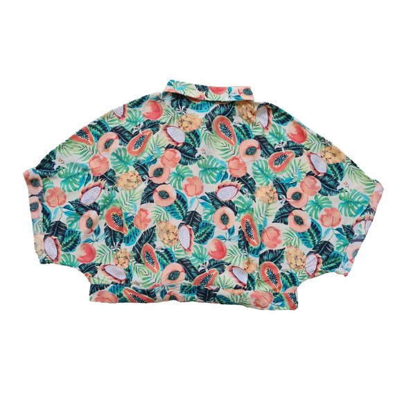 Size- L-XL, Pull & Bear printed crop shirt for women - Picture 6 of 7